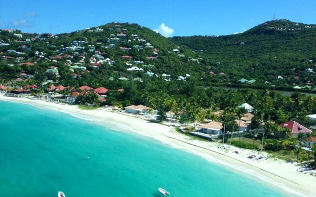 Saint-Barth, plage de St Jean et horizon caribéen